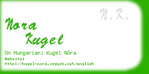 nora kugel business card